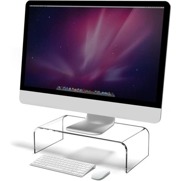 Acrylic Monitor Stand Monitor Riser Computer Stand Storage Support Laptop Riser - Picture 2 of 8